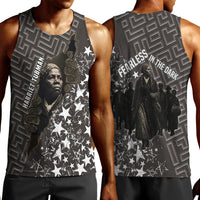 Harriet Tubman Underground Railroad Men Tank Top Fearless In The Dark - Civil Rights Hero Vintage Art