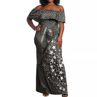 Harriet Tubman Underground Railroad Off Shoulder Maxi Dress Fearless In The Dark - Civil Rights Hero Vintage Art