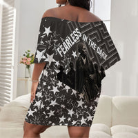 Harriet Tubman Underground Railroad Off Shoulder Short Dress Fearless In The Dark - Civil Rights Hero Vintage Art