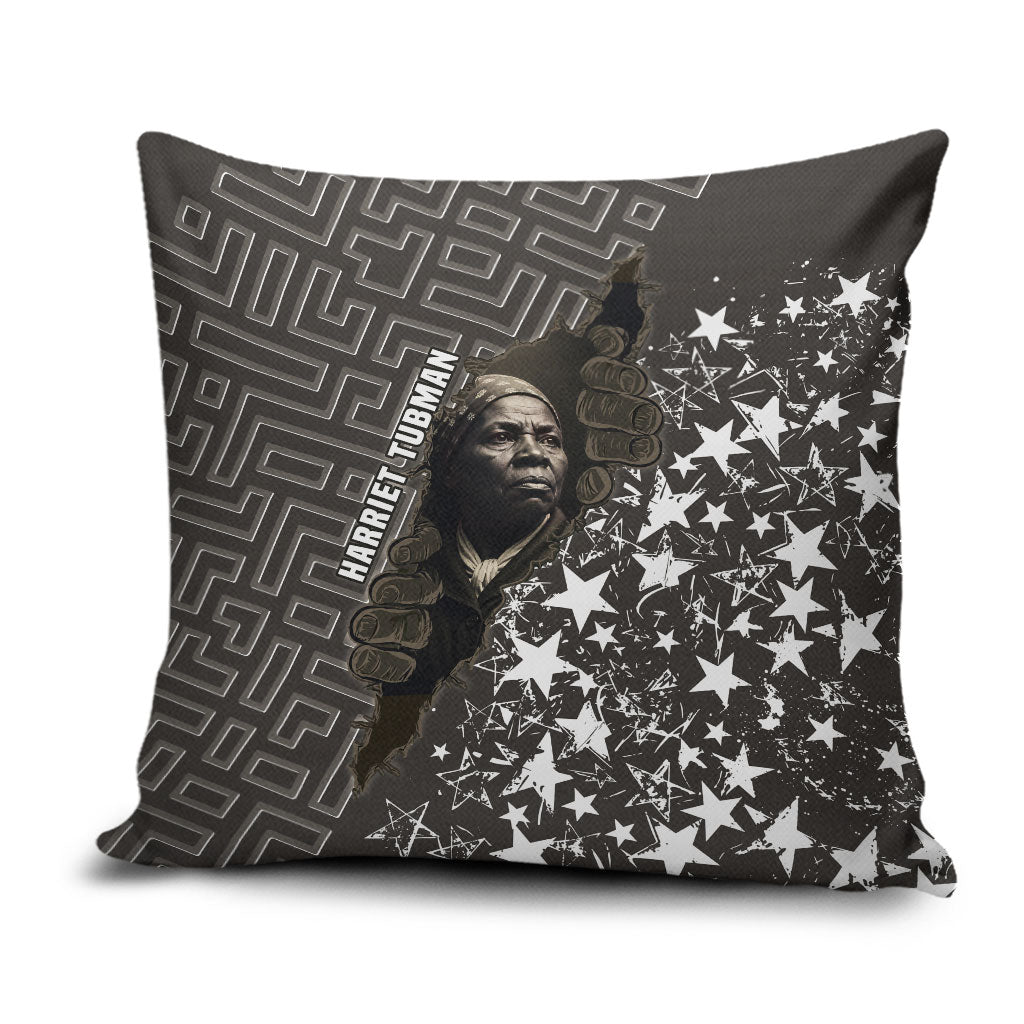 Harriet Tubman Underground Railroad Pillow Cover Fearless In The Dark - Civil Rights Hero Vintage Art