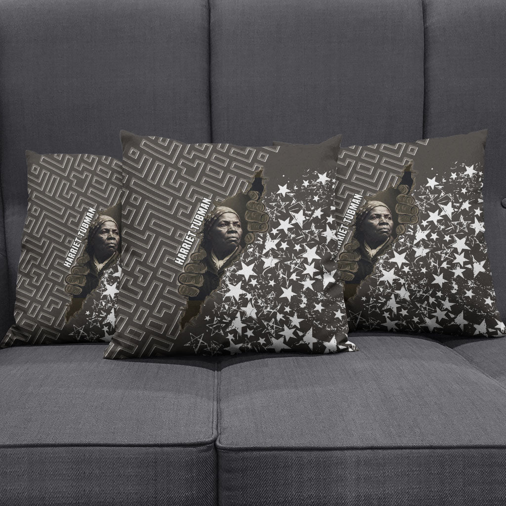 Harriet Tubman Underground Railroad Pillow Cover Fearless In The Dark - Civil Rights Hero Vintage Art