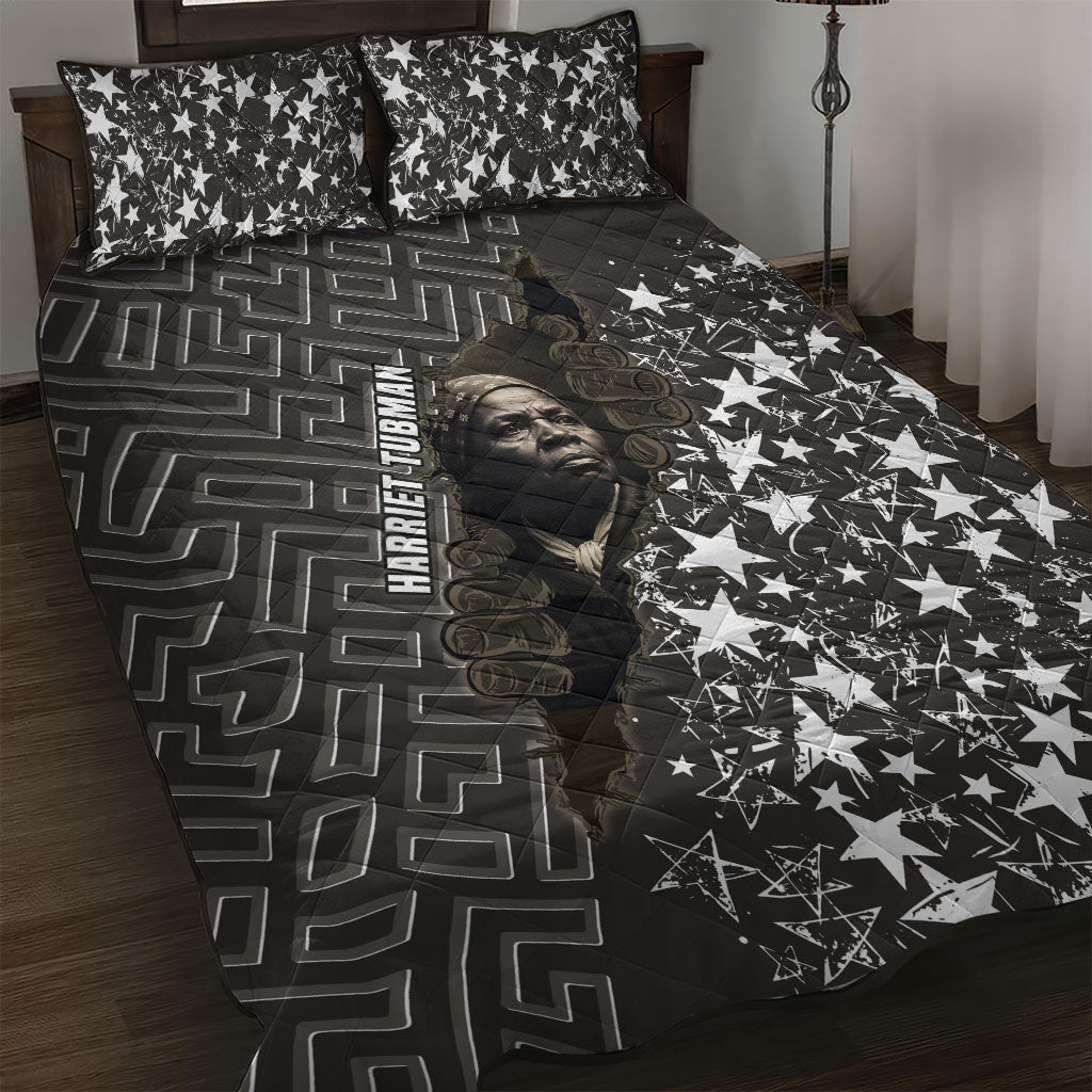 Harriet Tubman Underground Railroad Quilt Bed Set Fearless In The Dark - Civil Rights Hero Vintage Art