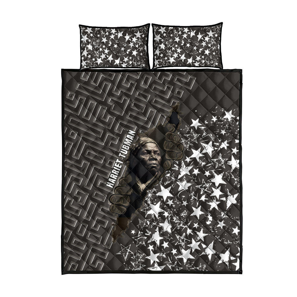 Harriet Tubman Underground Railroad Quilt Bed Set Fearless In The Dark - Civil Rights Hero Vintage Art