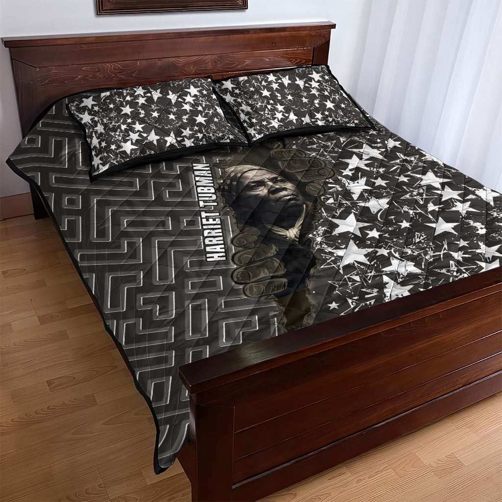 Harriet Tubman Underground Railroad Quilt Bed Set Fearless In The Dark - Civil Rights Hero Vintage Art