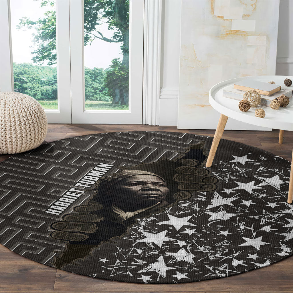 Harriet Tubman Underground Railroad Round Carpet Fearless In The Dark - Civil Rights Hero Vintage Art
