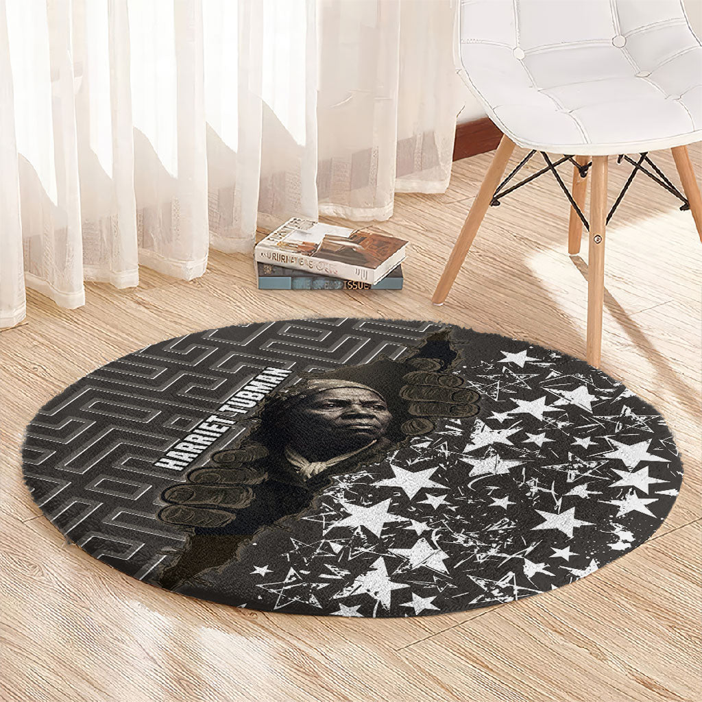 Harriet Tubman Underground Railroad Round Carpet Fearless In The Dark - Civil Rights Hero Vintage Art