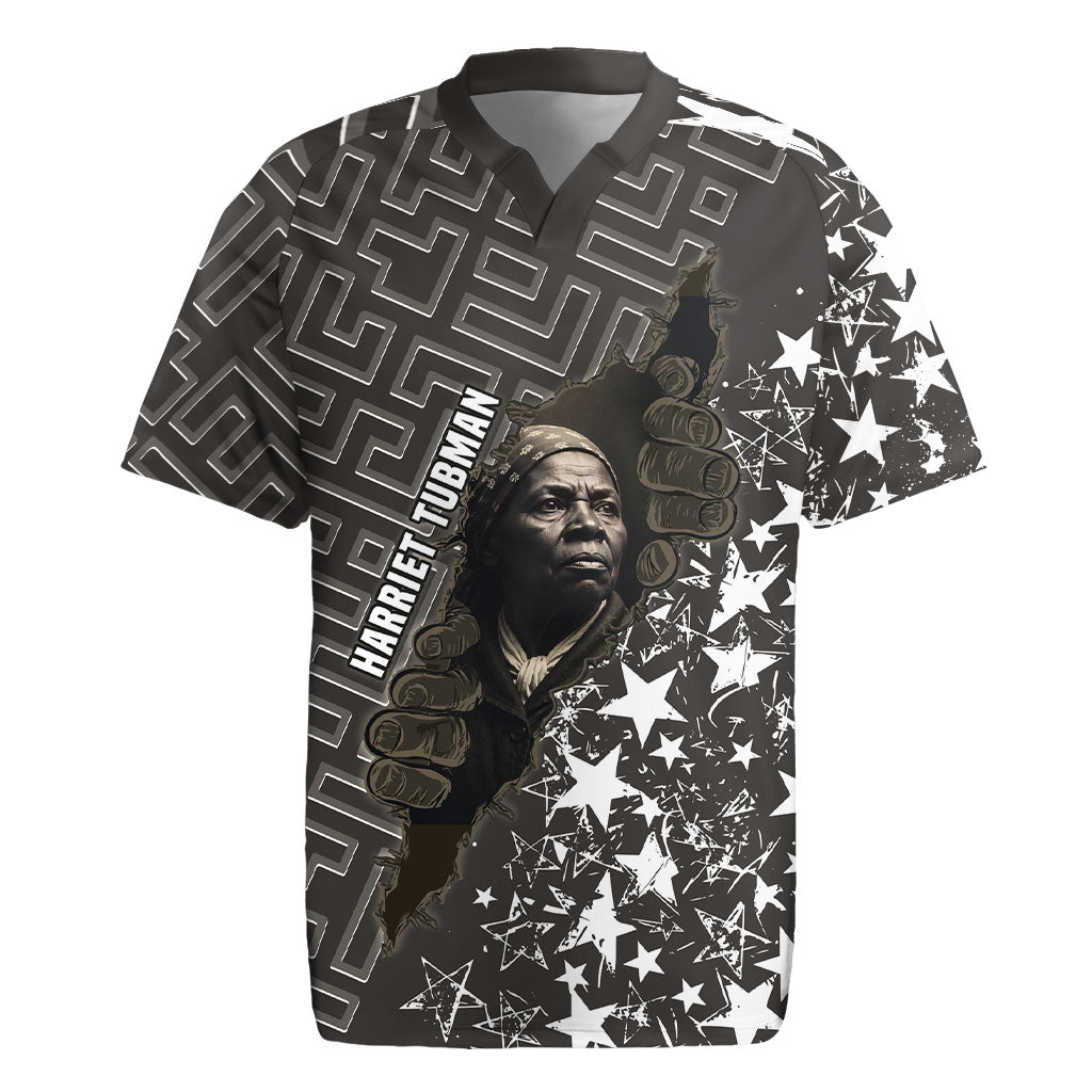 Harriet Tubman Underground Railroad Rugby Jersey Fearless In The Dark - Civil Rights Hero Vintage Art