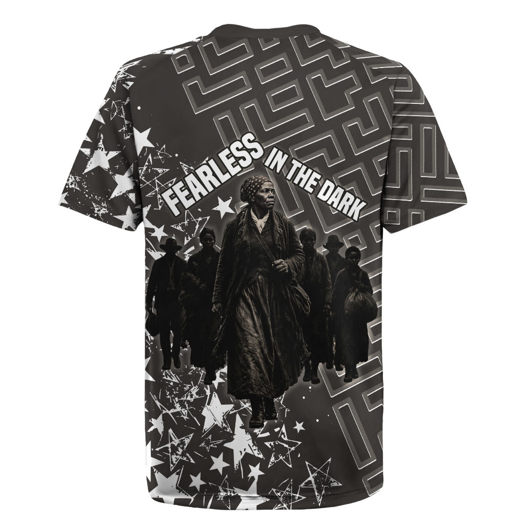 Harriet Tubman Underground Railroad Rugby Jersey Fearless In The Dark - Civil Rights Hero Vintage Art