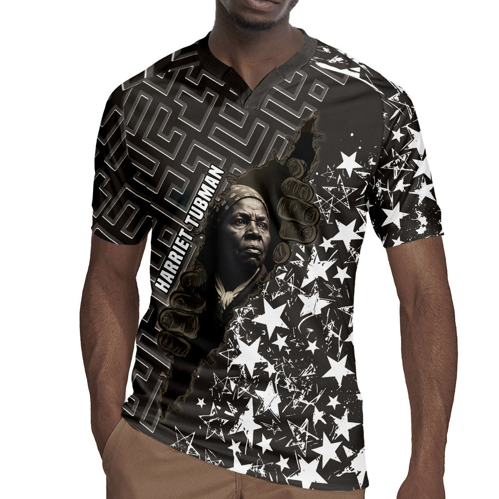 Harriet Tubman Underground Railroad Rugby Jersey Fearless In The Dark - Civil Rights Hero Vintage Art