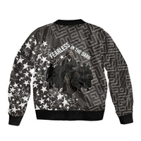 Harriet Tubman Underground Railroad Sleeve Zip Bomber Jacket Fearless In The Dark - Civil Rights Hero Vintage Art