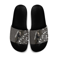 Harriet Tubman Underground Railroad Slide Sandals Fearless In The Dark - Civil Rights Hero Vintage Art