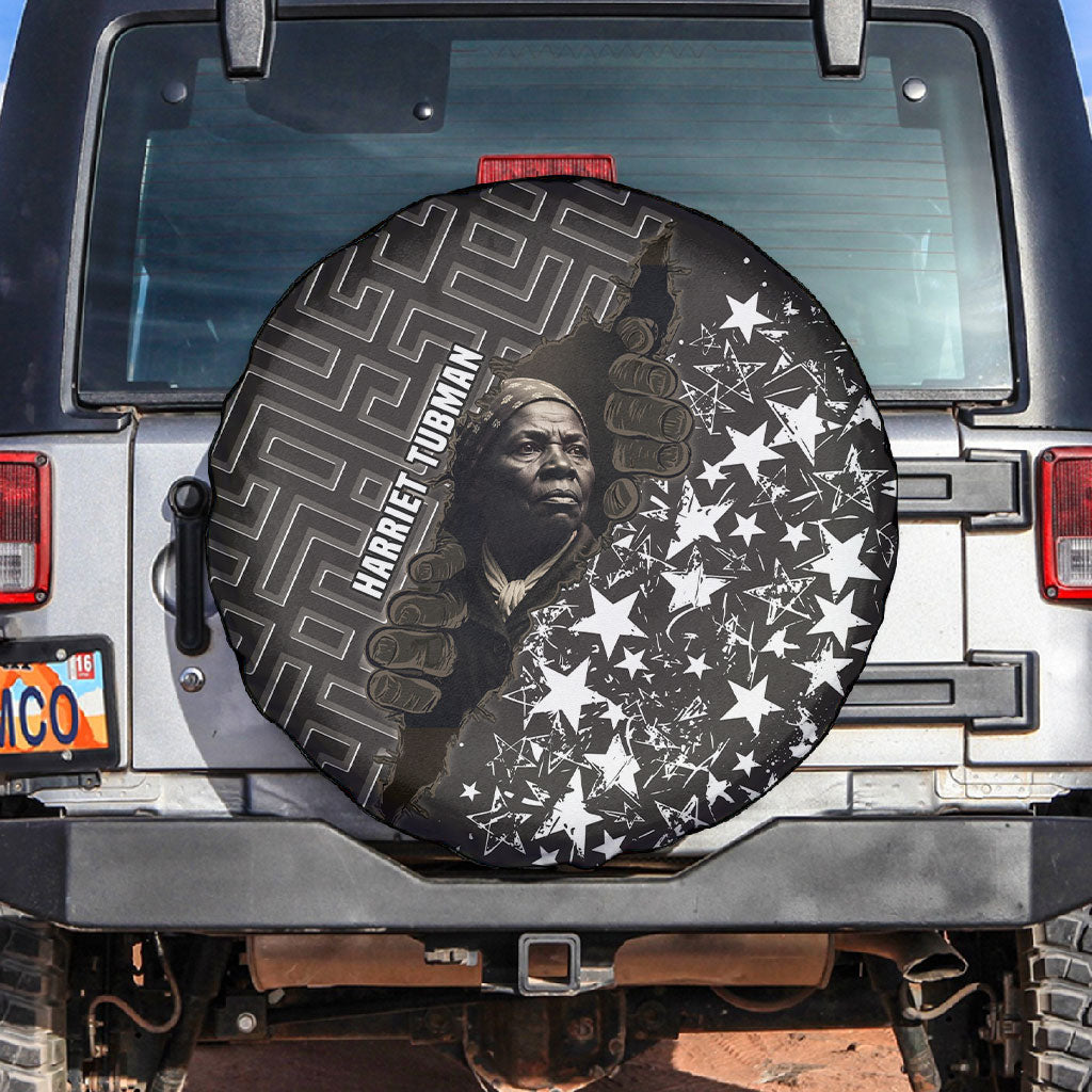 Harriet Tubman Underground Railroad Spare Tire Cover Fearless In The Dark - Civil Rights Hero Vintage Art