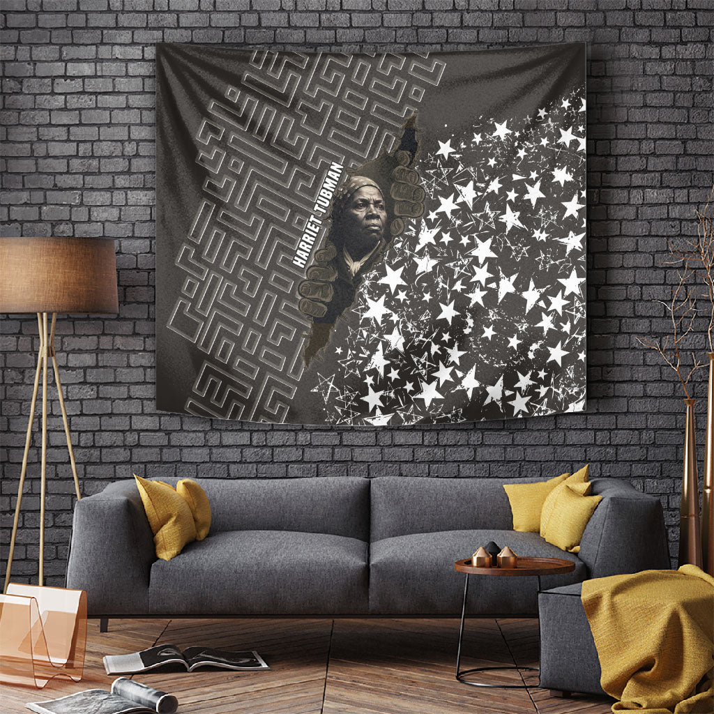 Harriet Tubman Underground Railroad Tapestry Fearless In The Dark - Civil Rights Hero Vintage Art