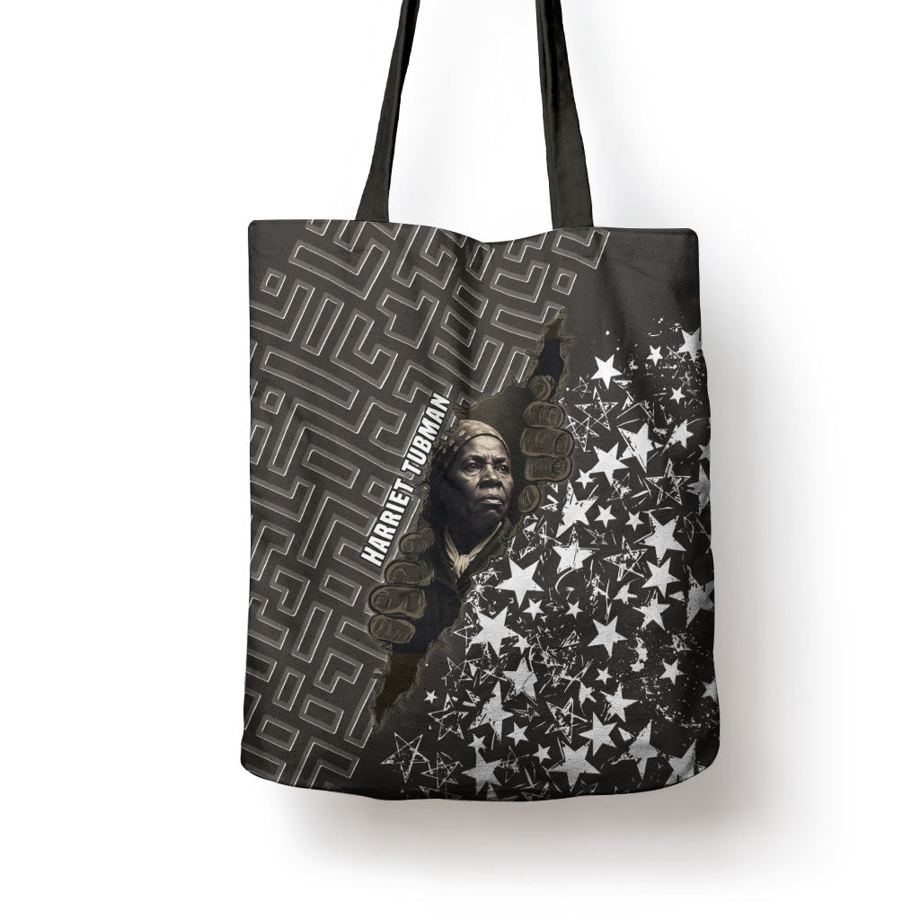 Harriet Tubman Underground Railroad Tote Bag Fearless In The Dark - Civil Rights Hero Vintage Art