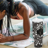 Harriet Tubman Underground Railroad Tumbler With Handle Fearless In The Dark - Civil Rights Hero Vintage Art
