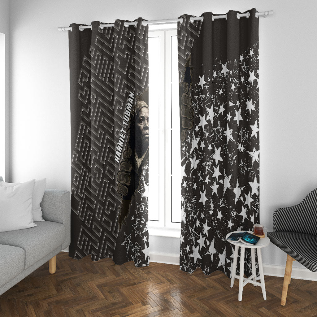 Harriet Tubman Underground Railroad Window Curtain Fearless In The Dark - Civil Rights Hero Vintage Art
