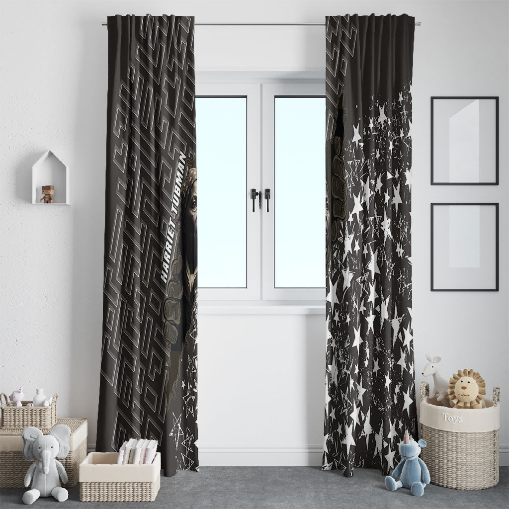 Harriet Tubman Underground Railroad Window Curtain Fearless In The Dark - Civil Rights Hero Vintage Art