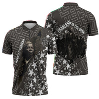 Harriet Tubman Underground Railroad Zipper Polo Shirt Fearless In The Dark - Civil Rights Hero Vintage Art