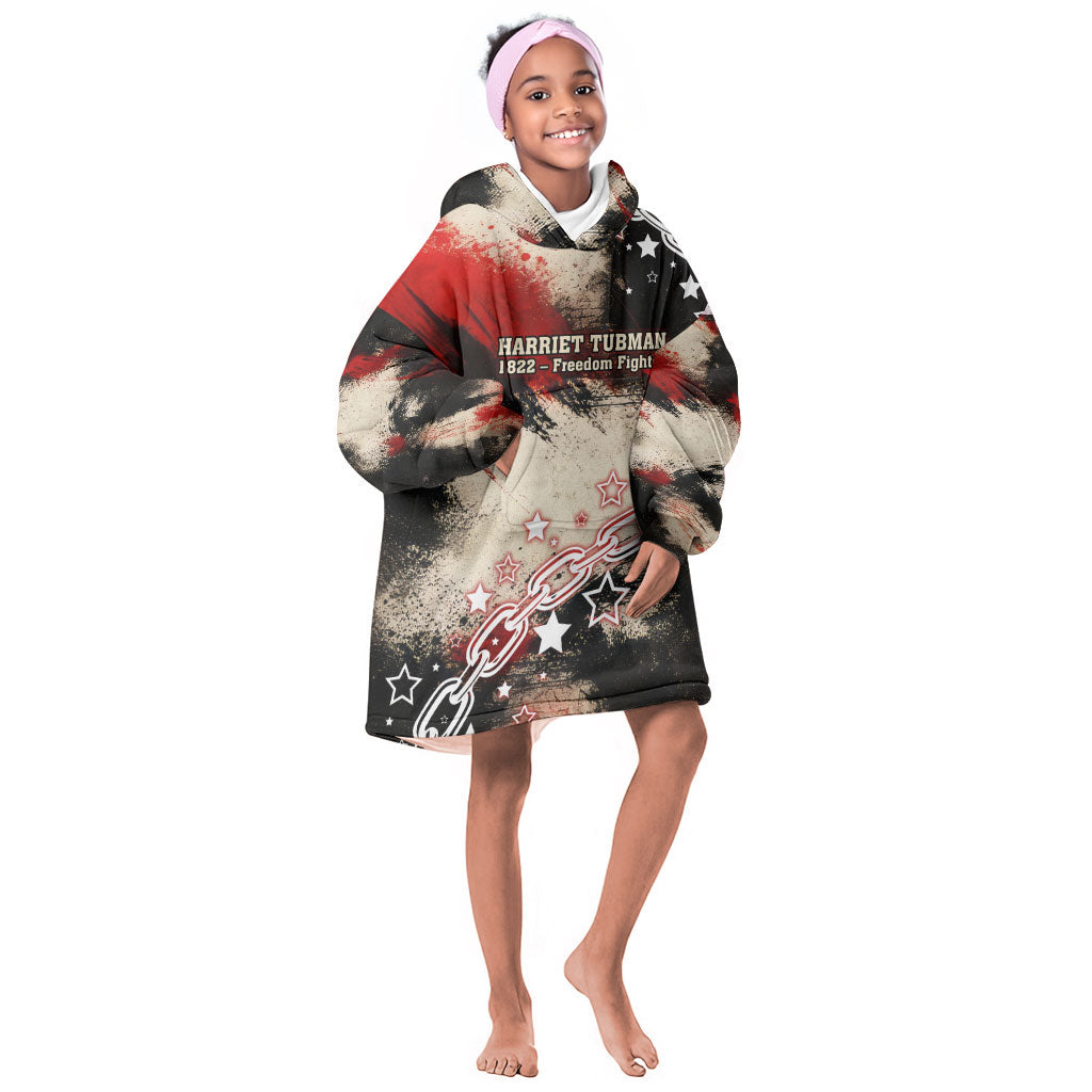 Freedom Fighter Harriet Tubman Kid Wearable Blanket Hoodie Freedom Was The Destination 1822