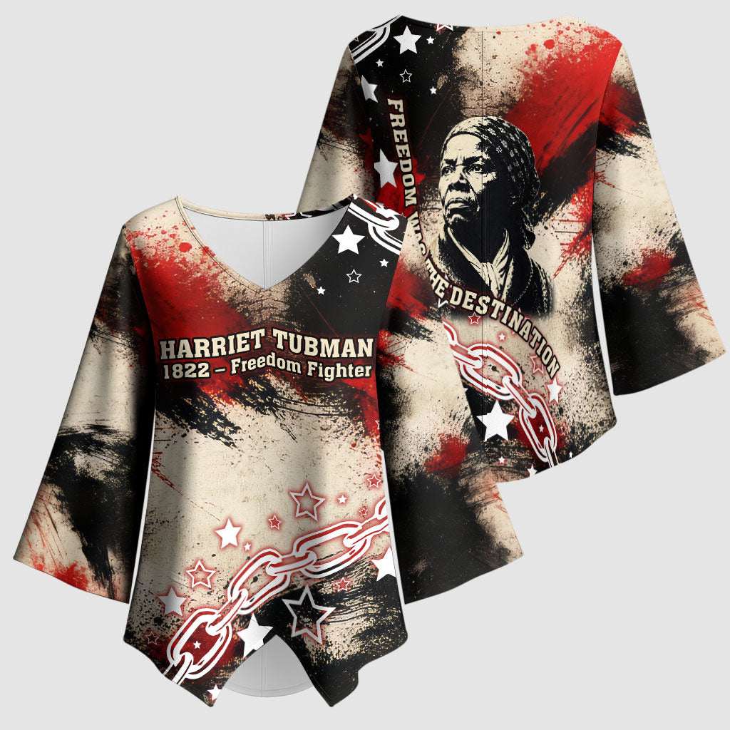 Freedom Fighter Harriet Tubman Kimono Sleeve Blouse Freedom Was The Destination 1822