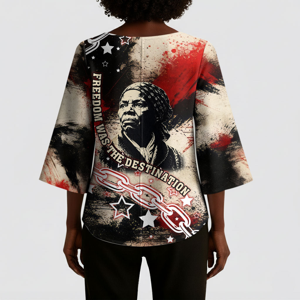 Freedom Fighter Harriet Tubman Kimono Sleeve Blouse Freedom Was The Destination 1822