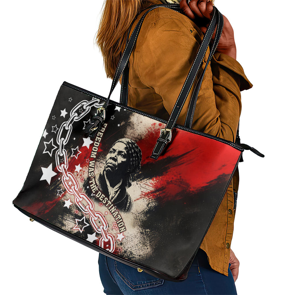 Freedom Fighter Harriet Tubman Leather Tote Bag Freedom Was The Destination 1822