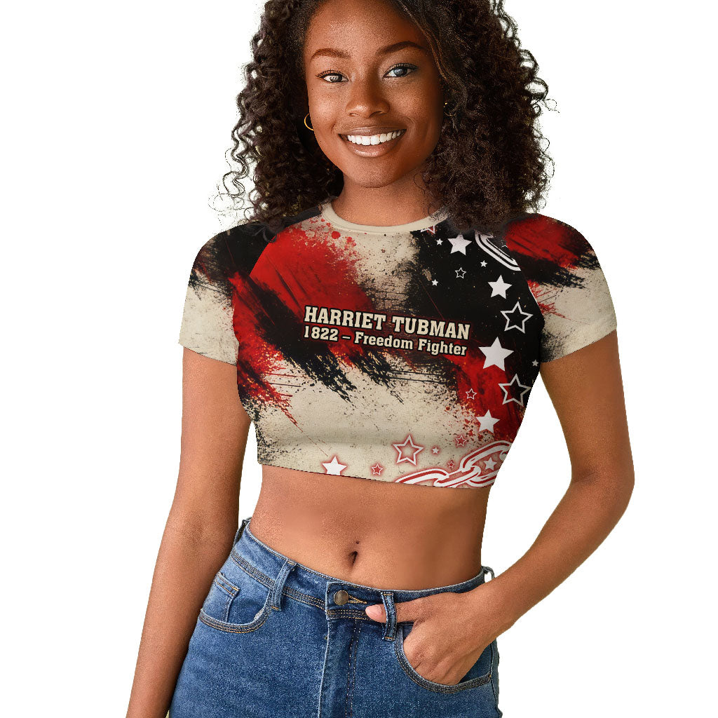 Freedom Fighter Harriet Tubman Raglan Cropped T shirt Freedom Was The Destination 1822