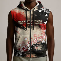 Freedom Fighter Harriet Tubman Sleeveless Zip Hoodie Freedom Was The Destination 1822