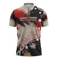 Freedom Fighter Harriet Tubman Zipper Polo Shirt Freedom Was The Destination 1822