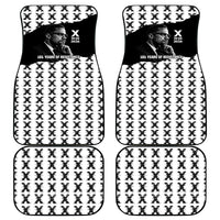 Malcolm X 101 Years Of Resistance Car Mats Civil Rights Leader Portrait - Monochrome X Pattern