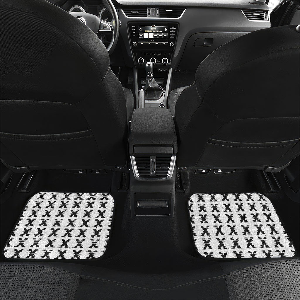 Malcolm X 101 Years Of Resistance Car Mats Civil Rights Leader Portrait - Monochrome X Pattern