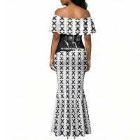 Malcolm X 101 Years Of Resistance Mermaid Dress Civil Rights Leader Portrait - Monochrome X Pattern
