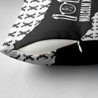 Malcolm X 101 Years Of Resistance Pillow Cover Civil Rights Leader Portrait - Monochrome X Pattern
