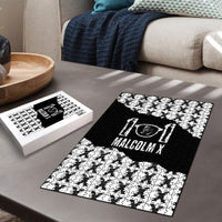 Malcolm X 101 Years Of Resistance Puzzle Civil Rights Leader Portrait - Monochrome X Pattern