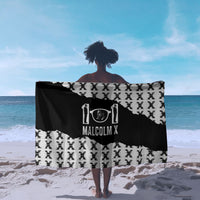 Malcolm X 101 Years Of Resistance Sarong Civil Rights Leader Portrait - Monochrome X Pattern