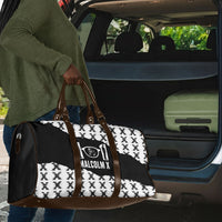 Malcolm X 101 Years Of Resistance Travel Bag Civil Rights Leader Portrait - Monochrome X Pattern
