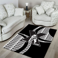 Malcolm X Legacy 1925-2026 Area Rug African American Heritage - Iconic Portrait Silhouette