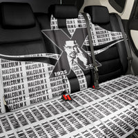 Malcolm X Legacy 1925-2026 Back Car Seat Cover African American Heritage - Iconic Portrait Silhouette