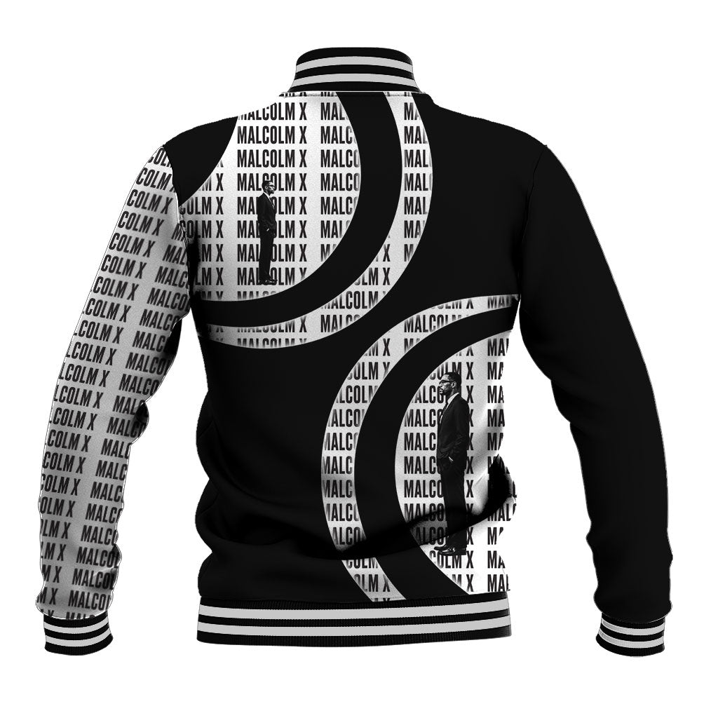 Malcolm X Legacy 1925-2026 Baseball Jacket African American Heritage - Iconic Portrait Silhouette