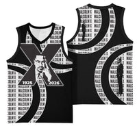 Malcolm X Legacy 1925-2026 Basketball Jersey African American Heritage - Iconic Portrait Silhouette