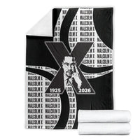 Malcolm X Legacy 1925-2026 Blanket African American Heritage - Iconic Portrait Silhouette