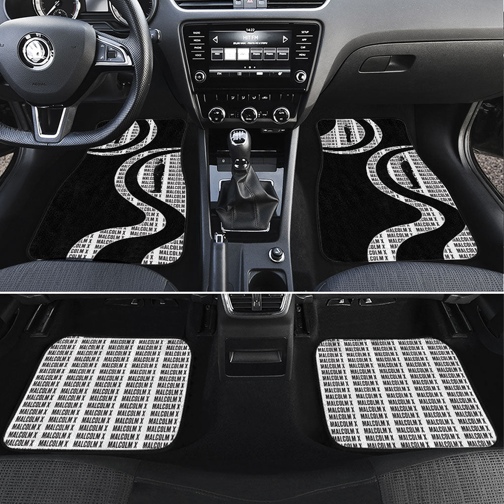 Malcolm X Legacy 1925-2026 Car Mats African American Heritage - Iconic Portrait Silhouette
