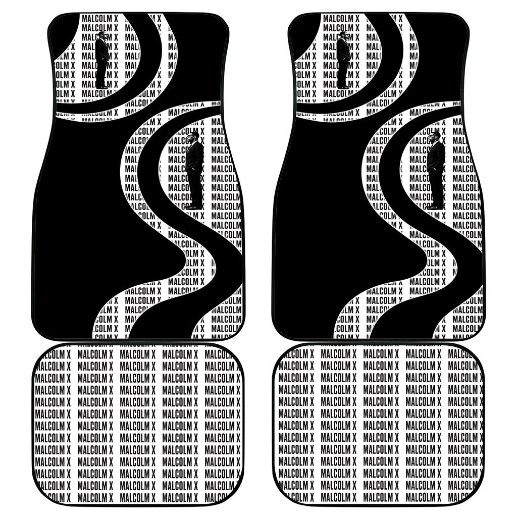 Malcolm X Legacy 1925-2026 Car Mats African American Heritage - Iconic Portrait Silhouette