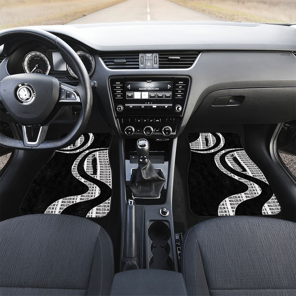 Malcolm X Legacy 1925-2026 Car Mats African American Heritage - Iconic Portrait Silhouette
