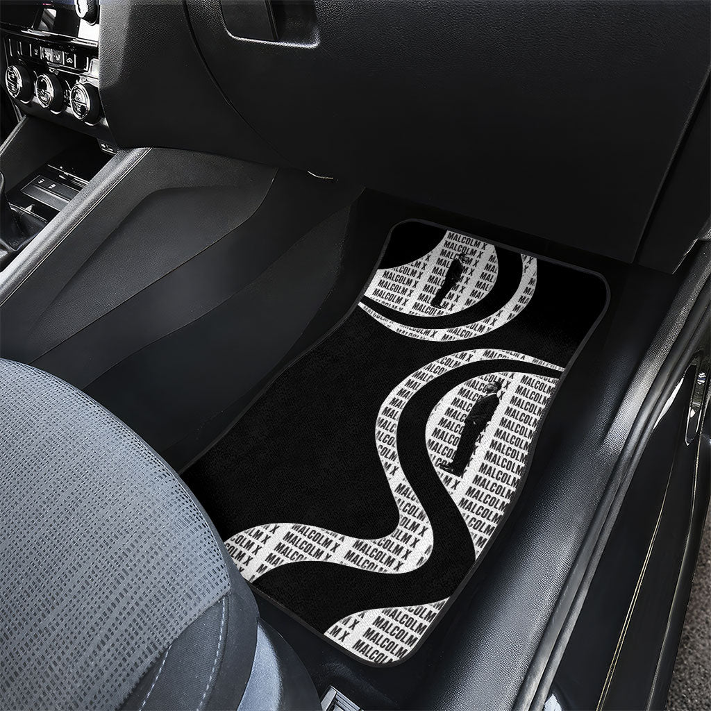 Malcolm X Legacy 1925-2026 Car Mats African American Heritage - Iconic Portrait Silhouette