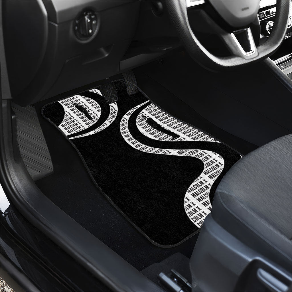 Malcolm X Legacy 1925-2026 Car Mats African American Heritage - Iconic Portrait Silhouette