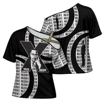 Malcolm X Legacy 1925-2026 Cross Shoulder Shirt African American Heritage - Iconic Portrait Silhouette