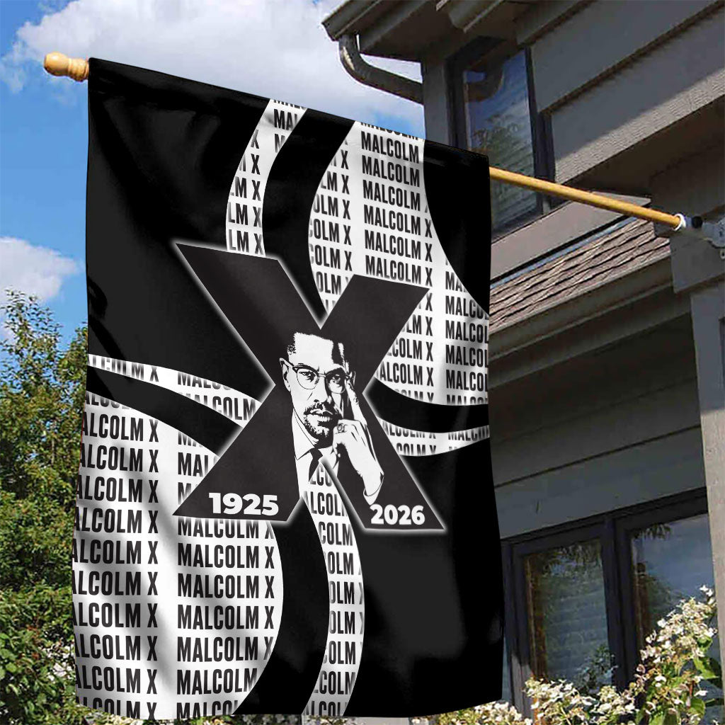 Malcolm X Legacy 1925-2026 Garden Flag African American Heritage - Iconic Portrait Silhouette