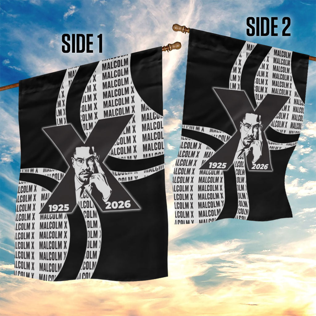 Malcolm X Legacy 1925-2026 Garden Flag African American Heritage - Iconic Portrait Silhouette