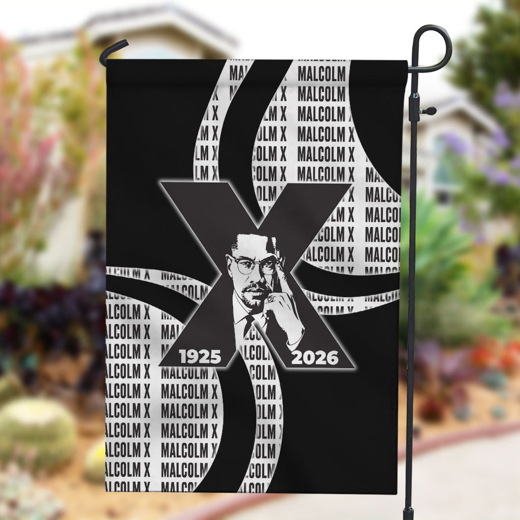 Malcolm X Legacy 1925-2026 Garden Flag African American Heritage - Iconic Portrait Silhouette